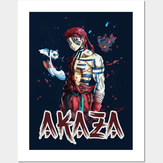 Akaza Demon Slayer Wall Art by UnforgottenKai